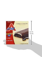 Load image into Gallery viewer, Atkins Protein Meal Bar, Cookies & Crème, Keto Friendly, 5 Count - Carb Free Zone