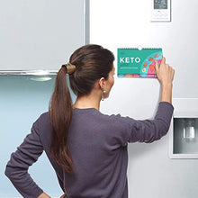 Load image into Gallery viewer, Willa Flare Keto Cheat Sheet Magnets - Easy Reference for 192 Keto Snacks and Foods! Correct Ketogenic Measurements for your Keto Cookbook - Easy Keto Diet Fridge Guide Plus Extra List of 500 Foods
