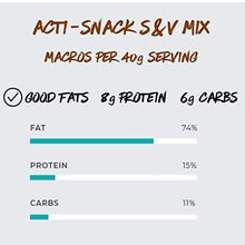 Load image into Gallery viewer, ACTI-SNACK Salt & Apple Cider Vinegar Keto Crunch. Sports Nutrition Snacks. Rock Salt and Apple Cider Vinegar Almonds, Cashews and Peanuts. Keto Certified. High in Plant Protein. Vegan. 12 x 40g - Carb Free Zone