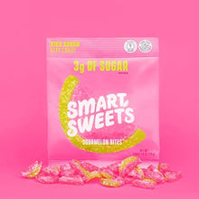 Load image into Gallery viewer, NEW SmartSweets Sourmelon Bites, Candy with Low Sugar (3g), Low Calorie, Plant-Based, Free From Sugar Alcohols, No Artificial Colors or Sweeteners, Pack of 6