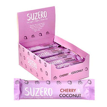 Load image into Gallery viewer, Suzero - Cherry & Coconut Healthy Snack Bars, 100% Natural, Vegan & Gluten Free, Keto and Paleo Snack, 16 x 35g Low Sugar Bars