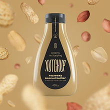 Load image into Gallery viewer, NUTCHUP The First Squeezy Peanut Butter | Gluten Free Vegan Nut Topping for Bread, Snacks, Pancake | Slimming Food for Diabetic on Keto Paleo Dukan & Low Calorie Diet | 435g Bottle (3)