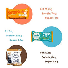 Load image into Gallery viewer, Vegan Keto Snack Box high Protein Snack bar box containing Healthy Snacks, Protein Bars, Balls and Bites for Weight Loss and Followers of a Keto Low carb and Low Sugar Diet