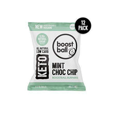 Load image into Gallery viewer, Boostballs Keto Snacks Pack (Low Carb/Vegan Snack/Low Sugar/Gluten Free/100% Natural/Mint Choc Chip Flavour), Keto Mint Choc Chip, Pack Of 12 - Carb Free Zone