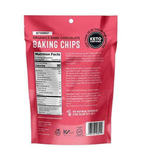 Load image into Gallery viewer, ChocXO Keto Certified Organic Dark Chocolate Baking Chips | USDA Organic, Non GMO, Certified Gluten Free, Keto Certified, Fairtrade Ingredients, and Kosher, 227 g (1 Bag) - Carb Free Zone