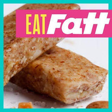 Load image into Gallery viewer, FattBar Keto Bars (Caramel & Sea Salt, 5-Pack) | Natural and Delicious Keto Snacks Packed with Super Fats | No Gluten Ingredients, Low Carb, High Fibre, Low Sugar, Keto, Sweetener Free, Vegan, Non GMO - Carb Free Zone