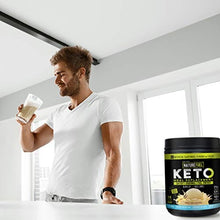Load image into Gallery viewer, Nature Fuel Keto Meal Replacement Powder - Gluten Free with Coconut Oil MCTs and Grass-Fed Butter - Creamy Vanilla Milkshake - 14 Servings - Pantry Friendly