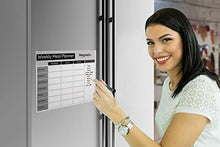Load image into Gallery viewer, Magnetic Innovations Large A3 Fridge Meal Planner Board, Ideal as a Weekly Family Diet Planner, Food Shopping List, Menu Board, Includes 3 Markers
