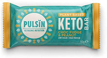 Load image into Gallery viewer, Pulsin Pulsin Keto Bar for Plant-Based Vegan Protein in Choc Fudge and Peanut Flavour, 50 g ,G0000892