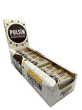Load image into Gallery viewer, Pulsin Healthy Snack Natural Plant Based Vegan Free From Vanilla Choc Chip Protein Bar 18x50g