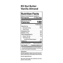 Load image into Gallery viewer, RX Nut Butter, Vanilla Almond Butter, 10oz Jar, Pack of 2, Keto Snack, Gluten Free