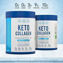 Load image into Gallery viewer, Applied Nutrition Keto Collagen Protein Powder, Hydrolysed Collagen Peptides + MCT Healthy Fats, Ketogenic & Paleo Diet, Zero Sugar & Carbs, Healthy Skin, Nails, Hair, Bones, Unflavoured, 325g - Carb Free Zone