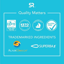 Load image into Gallery viewer, Keto Omega Fish Oil with Wild Sockeye Salmon, Antarctic Krill Oil, Astaxanthin & Coconut MCT Oil ~ 1200mg of EPA & DHA per Serving ~ Keto Certified & Non-GMO Verified (120 softgels)