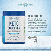 Load image into Gallery viewer, Applied Nutrition Keto Collagen Protein Powder, Hydrolysed Collagen Peptides + MCT Healthy Fats, Ketogenic & Paleo Diet, Zero Sugar & Carbs, Healthy Skin, Nails, Hair, Bones, Unflavoured, 325g - Carb Free Zone