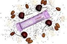 Load image into Gallery viewer, Suzero - Cherry & Coconut Healthy Snack Bars, 100% Natural, Vegan & Gluten Free, Keto and Paleo Snack, 16 x 35g Low Sugar Bars