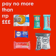 Load image into Gallery viewer, Vegan Keto Snack Box high Protein Snack bar box containing Healthy Snacks, Protein Bars, Balls and Bites for Weight Loss and Followers of a Keto Low carb and Low Sugar Diet
