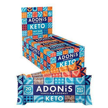 Load image into Gallery viewer, Adonis Keto Bar | Mixed Snack Bars | 100% Natural Nut Snacks, Low Carb, Vegan, Gluten Free, Low Sugar, Paleo (Box of 16) - Carb Free Zone