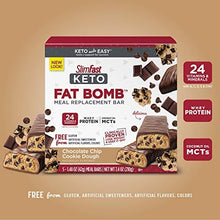 Load image into Gallery viewer, SlimFast Keto Meal Replacement Bar Pantry Friendly Chocolate Chip Cookie Dough, 5 Count