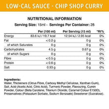 Load image into Gallery viewer, Fit Cuisine Low-Cal Sauce 425ml - Low Calorie, Gluten Free, No Added Sugar, 0 Fat, Keto, Vegan. for Dipping, Dressing, Cooking, Marinading. Gym & Fitness, Weight Loss, LowCarb Diet (Chip Shop Curry) - Carb Free Zone