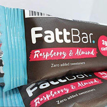 Load image into Gallery viewer, FattBar Keto Bar (Raspberry & Almond, 5-Pack) | Natural and Delicious Keto Snacks Packed with Super Fats |No Gluten Ingredients, Low Carb, High Fibre, Low Sugar, Keto, Sweetener Free, Vegan, Non GMO - Carb Free Zone