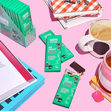 Load image into Gallery viewer, Sugar Free and Vegan Dark Chocolate Bars by Soopergood – Keto Friendly - Low Carb - Gluten Free - 65% Cacao with roasted hazelnuts – Sweetened with Stevia – Box of 12 x 40g