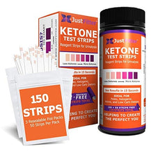 Load image into Gallery viewer, Ketone Keto Urine 150 Test Strips. 3 Resealable Foil Packs of 50 Strips Each. Look & Feel Fabulous on a Low Carb Ketogenic or HCG Diet. Accurately Measure Your Fat Burning Ketosis Levels.