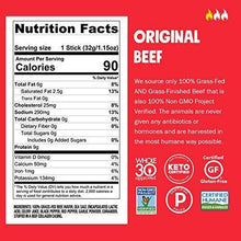 Load image into Gallery viewer, CHOMPS Grass Fed Original Beef Jerky Snack Sticks, Keto, Paleo, Whole30 Approved, Non-GMO, Gluten Free, Sugar Free, High Protein, 90 Calorie Snacks, 1.15 Oz Meat Stick, Pack Of 24 - Carb Free Zone