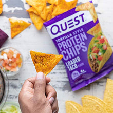 Load image into Gallery viewer, Quest Nutrition Tortilla Style Protein Chips, Loaded Taco, Low Carb, Gluten Free, Baked, 1.1 Ounce (Pack of 12)