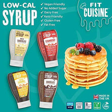 Load image into Gallery viewer, Fit Cuisine Low-Cal Syrup 425ml - Low Calorie, Gluten Free, No Added Sugar, 0 Fat, Keto, Vegan. for Pancakes, Desserts, Porridge, Ice Cream. Gym & Fitness, Weight Loss, LowCarb Diet (Chocolate) - Carb Free Zone