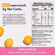 Load image into Gallery viewer, BRAMI Lupini Beans Snack, Garlic & Rosemary | 7g Plant Protein, 0g Net Carbs | Vegan, Vegetarian, Keto, Plant Based, Mediterranean Diet, Non Perishable | 5.3 Ounce (4 Count) - Carb Free Zone