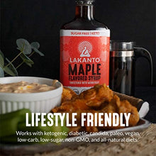 Load image into Gallery viewer, Lakanto Sugar Free Maple Syrup - Monkfruit Sweetener, Keto Diet Friendly, Vegan, 1g Net Carbs, Pancakes, Waffles, Oatmeal, Coffee, Tea, Granola, Frosting, Marinade, Dressing (13 Fl Oz - Pack of 1)