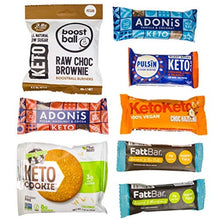 Load image into Gallery viewer, Ketomic, Keto high Protein Snack bar Hamper Box containing Healthy Snacks, Protein Bars, Balls and Bites for Weight Loss and Followers of a Keto Low carb and Low Sugar Diet, Great for Keto Gifts