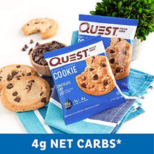 Load image into Gallery viewer, Quest Nutrition Chocolate Chip Protein Cookie, Keto Friendly, High Protein, Low Carb, Soy Free, 12 Count "Packaging may vary"