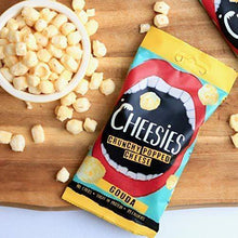 Load image into Gallery viewer, CHEESIES Crunchy Cheese Snack, Gouda. No Carb, No Sugar, High Protein, Gluten Free, Vegetarian, Keto 12 x 20g Bags - Carb Free Zone