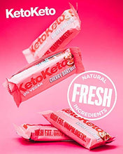 Load image into Gallery viewer, Keto Keto Bars 12 x 50g Keto Snacks For Weight Loss | Keto Diet, Sugar Free Snack, Meal Replacement Bar | Healthy Snacks, Keto Food, Low Carb | Low Calorie, Vegan Food, Breakfast Bar (Cherry Bakewell)