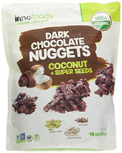 Load image into Gallery viewer, Innofoods Organic Dark Chocolate Nuggets with Coconut & Super Seeds