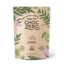 Load image into Gallery viewer, ChocZero's Keto Bark, Dark Chocolate Almonds with Sea Salt. 100% Stone-Ground, Sugar Free, Low Carb. No Sugar Alcohols, No Artificial Sweeteners, All Natural, Non-GMO (6 bars/box) - Carb Free Zone
