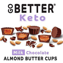 Load image into Gallery viewer, GO BETTER Keto Cups | Dark Chocolate with Almond Butter | 1g Net Carb, No Sugar, No Sugar Alcohols, No Artificial Ingredients, No Preservatives | 7.5oz bag - Carb Free Zone