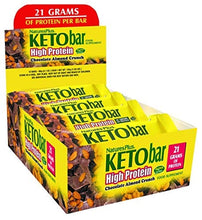 Load image into Gallery viewer, Nature's Plus Keto High Protein Chocolate Almond Crunch Bar (12 Pack) - Whole Food Low Carb Protein Bar, Perfect for Keto and Low Glycemic Lifestyles - Gluten Free