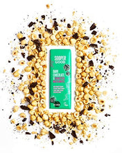 Load image into Gallery viewer, Sugar Free and Vegan Dark Chocolate Bars by Soopergood – Keto Friendly - Low Carb - Gluten Free - 65% Cacao with roasted hazelnuts – Sweetened with Stevia – Box of 12 x 40g
