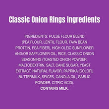 Load image into Gallery viewer, PeaTos Crunchy Rings Snacks, Classic Onion, .6 Ounce (15 Count), Junk Food Taste, Made from Peas, Bold Flavors, 4g Protein and 3g Fiber, Pea Plant Protein Snack