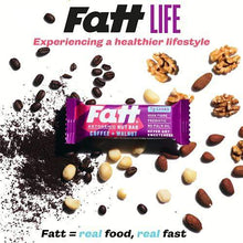 Load image into Gallery viewer, Fatt (aka Fattbar) Ketogenic Nut Bars (Coffee & Walnut, 5-Pack) | New Name - Same Keto Bars | 1g Carbs | Super Fats Natural Keto Snacks | Low Carb, High Fibre, Low Sugar, Sweetener Free, Vegan - Carb Free Zone
