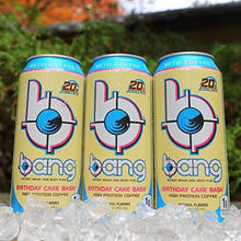 Load image into Gallery viewer, BANG Keto Coffee Energy Drink with Chocolate Peanut Butter, Birthday Cake, 12 Count - Carb Free Zone