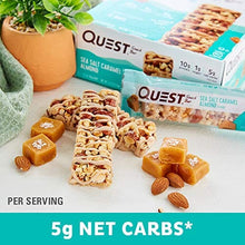 Load image into Gallery viewer, Quest Nutrition Sea Salt Caramel Almond Snack Bar, High Protein, Low Carb, Gluten Free, Keto Friendly, 12-Count