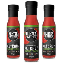 Load image into Gallery viewer, Hunter & Gather Unsweetened Classic Ketchup - 3 x 250g | Natural Ketchup and BBQ Sauce Keto, Paleo, Low Carb & Vegan Friendly | Free from Sugar & Sweeteners