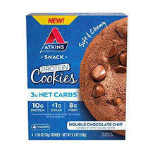 Load image into Gallery viewer, Atkins Atkins Protein Cookie Double Chocolate Chunk, 4 Count - Carb Free Zone