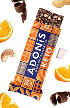 Load image into Gallery viewer, Adonis Keto Bar | Dark Chocolate Orange Snack Bars | 100% Natural Snacks, Low Carb, Vegan, Gluten Free, Low Sugar, Paleo (Pack of 16) - Carb Free Zone