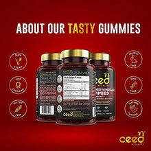Load image into Gallery viewer, CEED Vitality Worlds First Apple Cider Vinegar Gummies with Black Seed (Nigella Sativa) | Unfiltered with "The Mother" 1000mg | Vitamin B12 | Vegan | Keto | Immunity | Weight Loss | Apple Flavour - Carb Free Zone