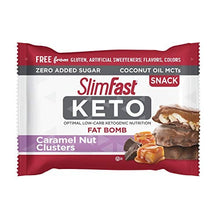 Load image into Gallery viewer, SlimFast Keto Fat Bomb Snacks, Pantry Friendly Peanut Butter Cup and Caramel Nut, Variety Pack, 32 Count
