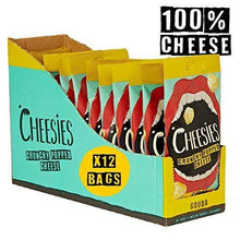 Load image into Gallery viewer, CHEESIES Crunchy Cheese Snack, Gouda. No Carb, No Sugar, High Protein, Gluten Free, Vegetarian, Keto 12 x 20g Bags - Carb Free Zone